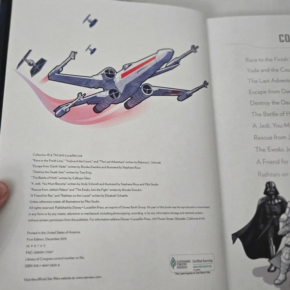 5 Minute Star Wars Stories Padded Hardcover Book Disney Lucasfilm 2015 1st Ed